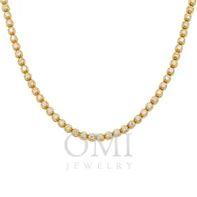 14K GOLD ROUND DIAMOND TENNIS CHAIN 8.50 CT