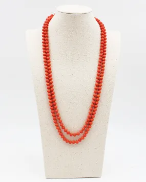 60" Knotted Faceted Crystal Beads