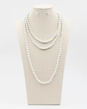 72"L Classic Strand with Matching Stud Earrings