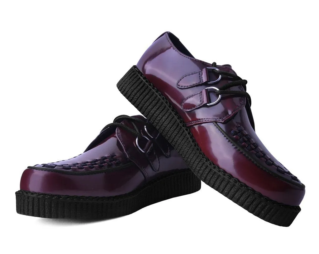 Burgundy Rub-Off TUKskin Viva Low Creeper