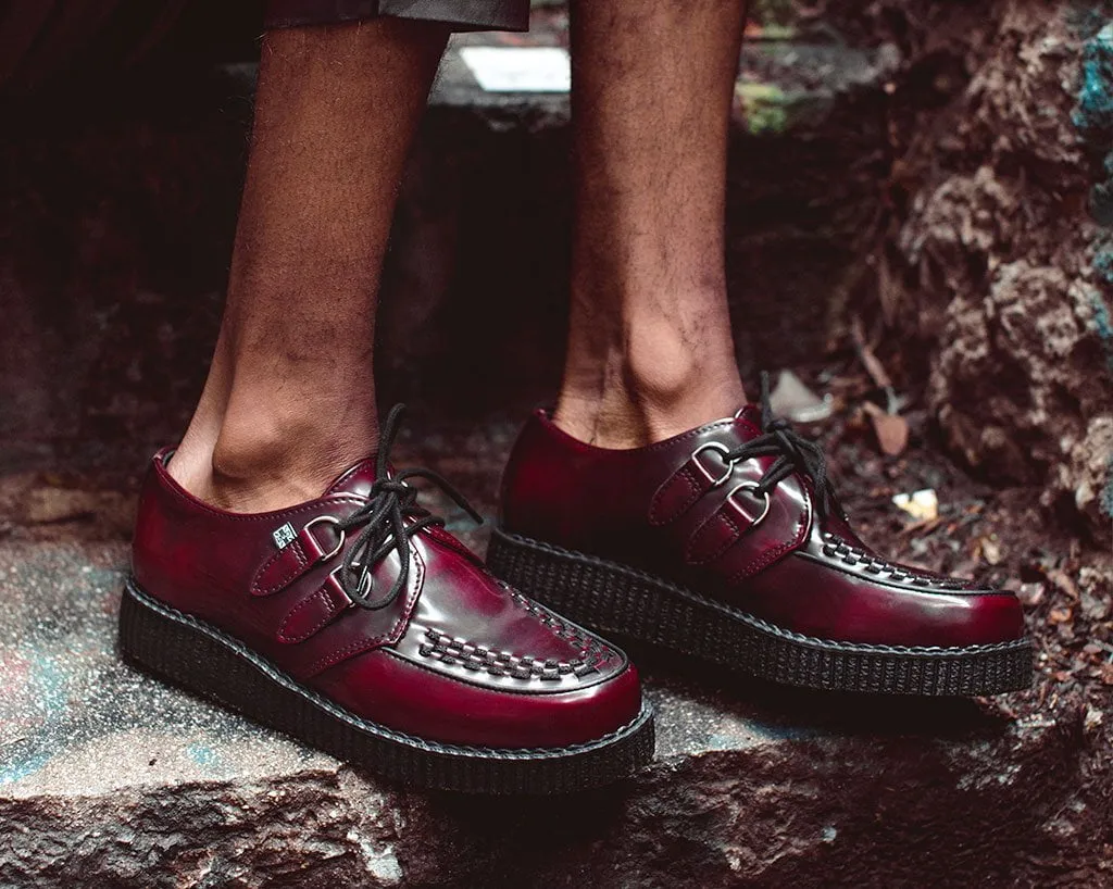 Burgundy Rub-Off TUKskin Viva Low Creeper