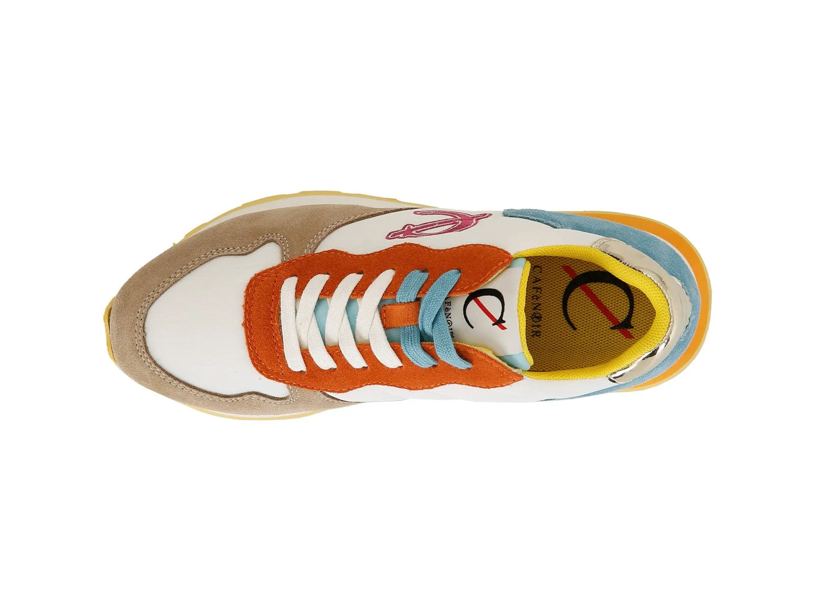 CafèNoir Donna Sneakers Multicolore Pelle Scamosciata e Tessuto