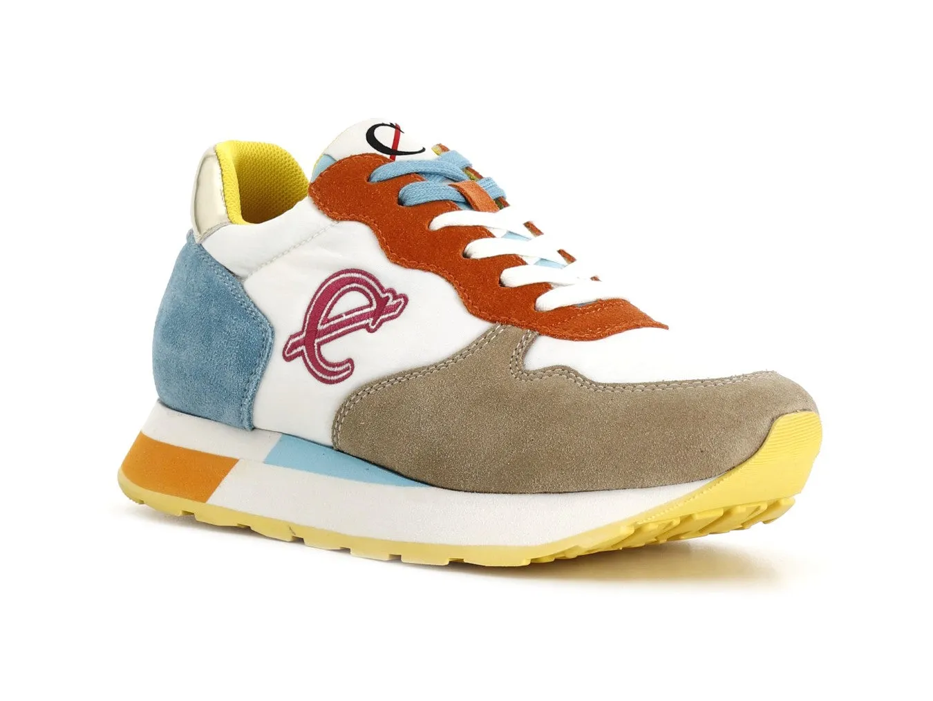 CafèNoir Donna Sneakers Multicolore Pelle Scamosciata e Tessuto