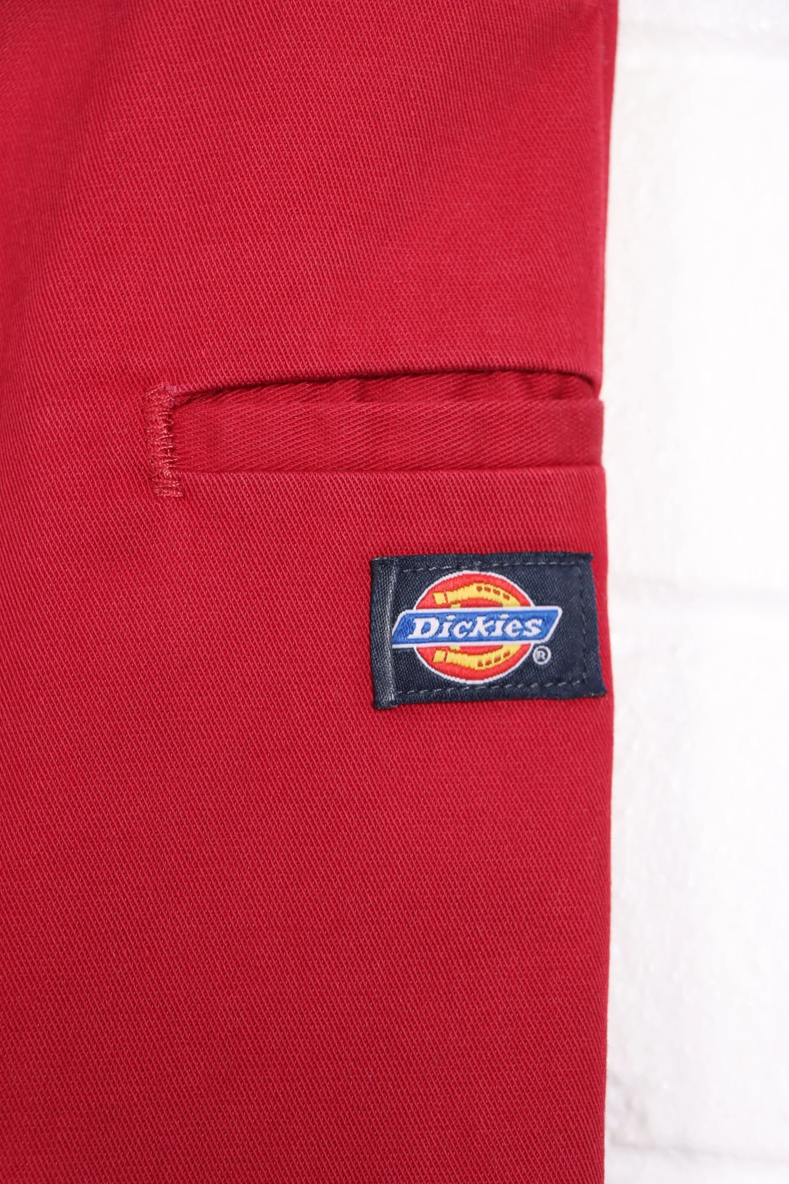 DICKIES Vintage 'Skinny Straight' Red Workwear Pants (34x32)