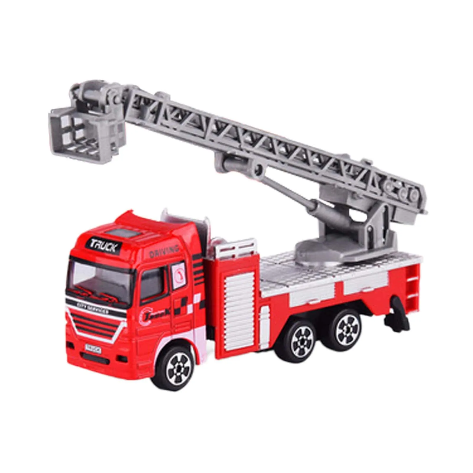 Die-cast Alloy Fire Truck Toys Set Simulation Fire Sandbox Game Rescue Car Tower Vehicles Kids Educational Best Birthday Gifts