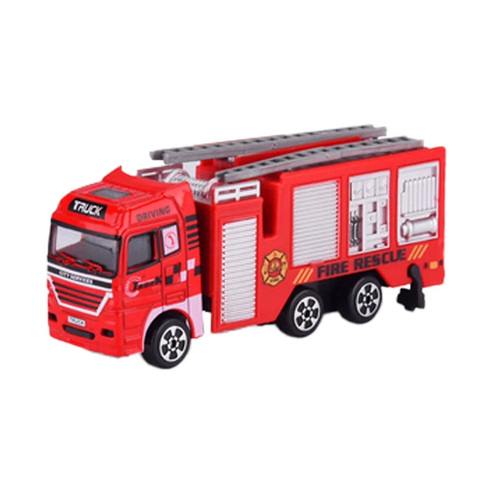 Die-cast Alloy Fire Truck Toys Set Simulation Fire Sandbox Game Rescue Car Tower Vehicles Kids Educational Best Birthday Gifts