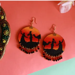 Folklore Handpainted Orange (Earrings)