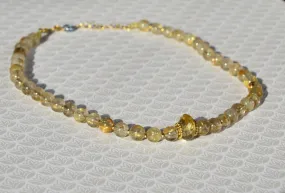 Golden Rutile Quartz necklace