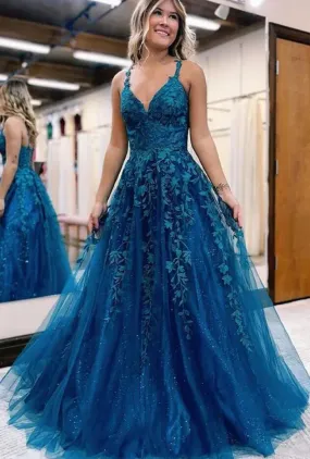 Leaf Lace Long Prom Dress PC1313