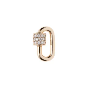 Marla Aaron 14k Yellow Gold Stoned Diamond Chubby Baby Lock