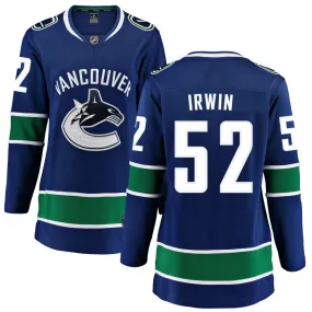 Matt Irwin Vancouver Canucks Fanatics Branded Women's Home Breakaway Jersey - Blue