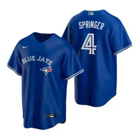 Mens Toronto Blue Jays George Springer Cool Base Replica Jersey Blue