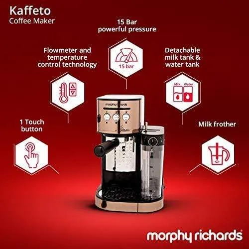 Morphy Richards Kaffeto 1350 W Milk Frother and Coffee Maker