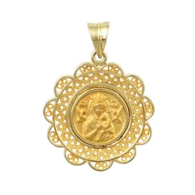 Mother of Perpetual Help Gold Pendant