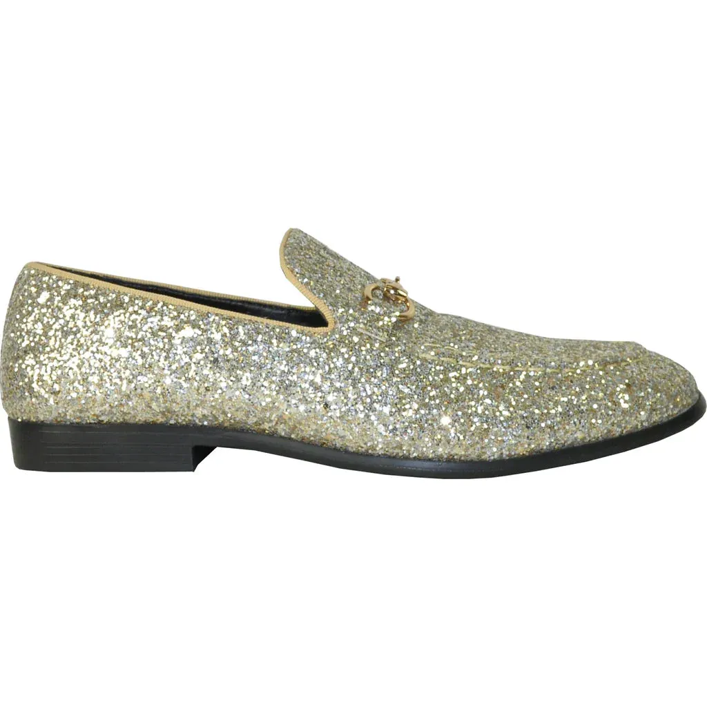 "Bravo" Gold Glitter Tuxedo & Prom Shoes