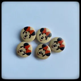 "Mouse" wooden baby buttons