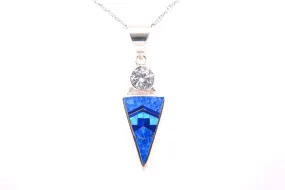 Stunning David Rosales Blue Sky CZ Pendant