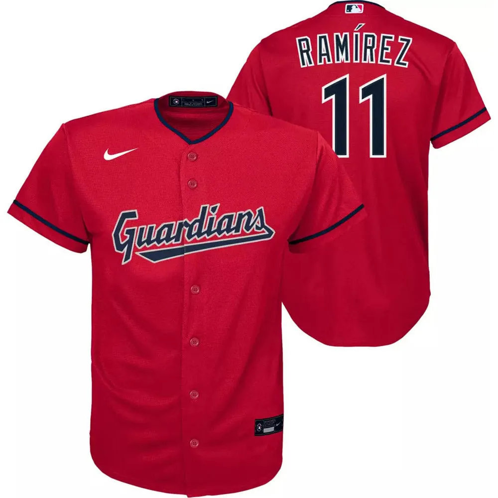 Youth Cleveland Guardians Jose Ramirez Cool Base Replica Alternate Jersey - Red